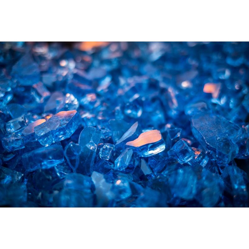 American Fireglass 10 LB Bag 1/2 Inch Reflective Fireplace & Firepit Fire Glass, Cobalt Blue