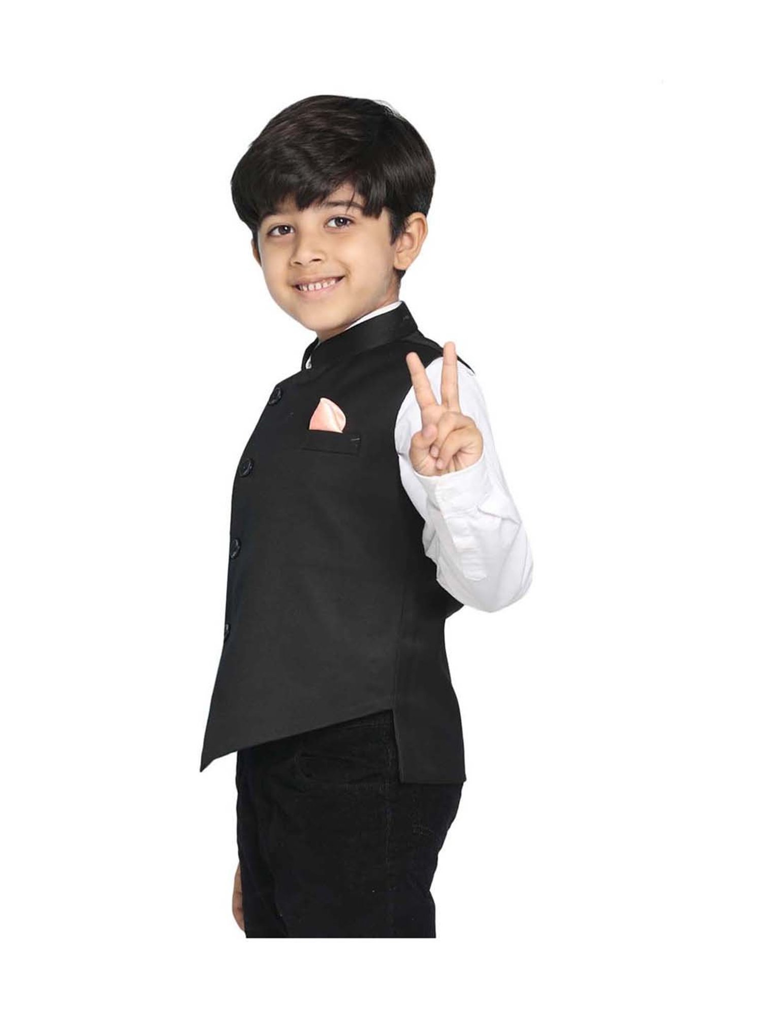 Crimsoune Club Kids Mint Solid Full Sleeves Blazer