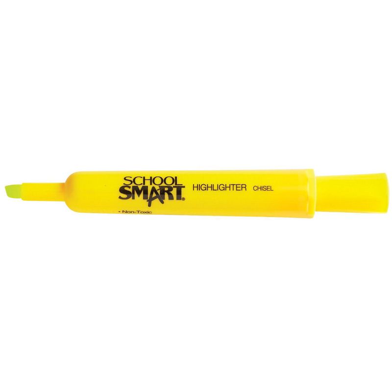 School Smart Non-Toxic Tank Style Highlighter Set, Chisel Tip, Assorted Colors, set of 20