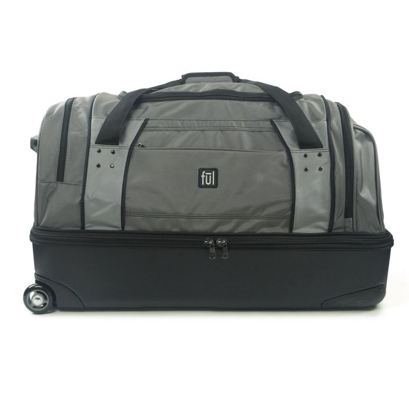 FUL Workhorse 30" Rolling Duffel Bag with Retractable Pull Handle - Black