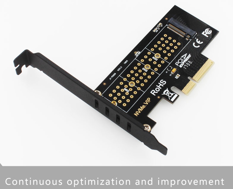 SK4 M.2 NVMe SSD NGFF TO PCIE 3.0 X4 adapter M Key interface card Support PCI Express 3.0 x4  Adapter Converter Card  2230-2280 Size m.2 gen3 FULL SPEED good