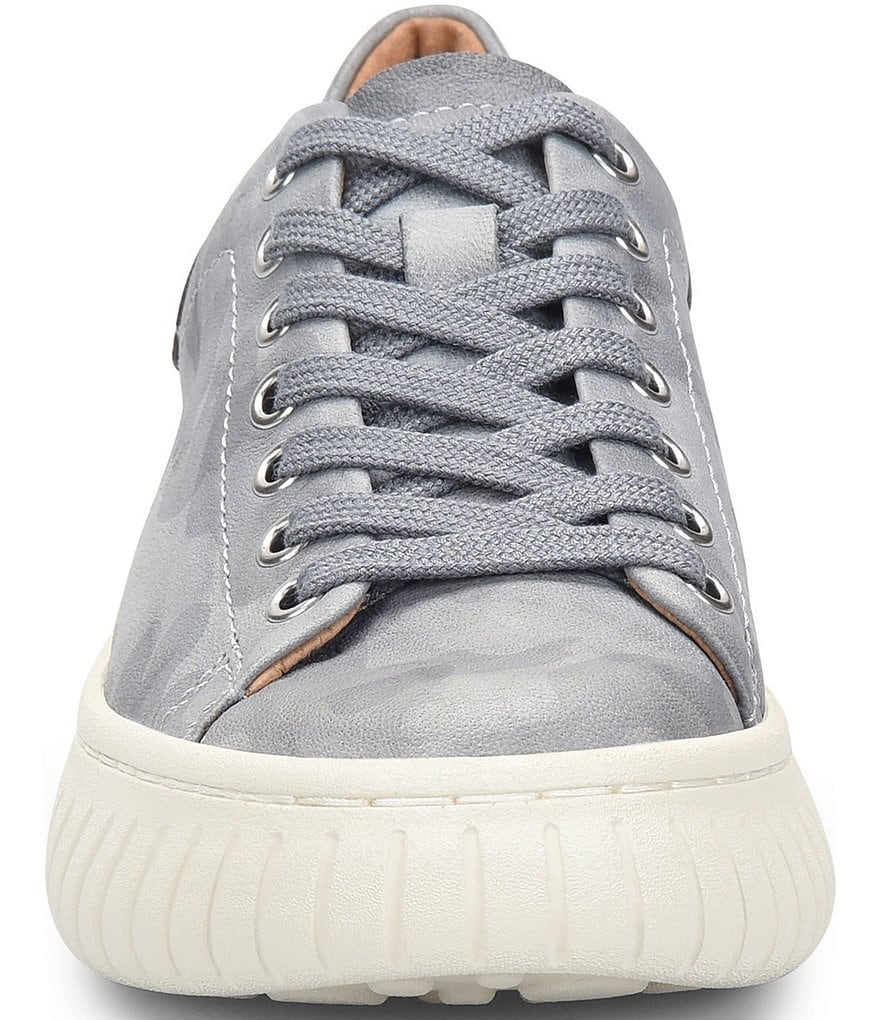 Sofft Parkyn Leather Camo Print Lace-Up Sneakers