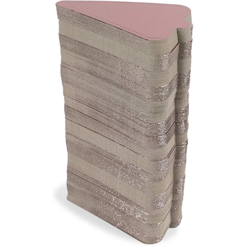 Sparkle and Bash 200 Pack Mini Cake Boards, Rose Gold Foil Triangle Dessert Bases (3 x 4.6 In)
