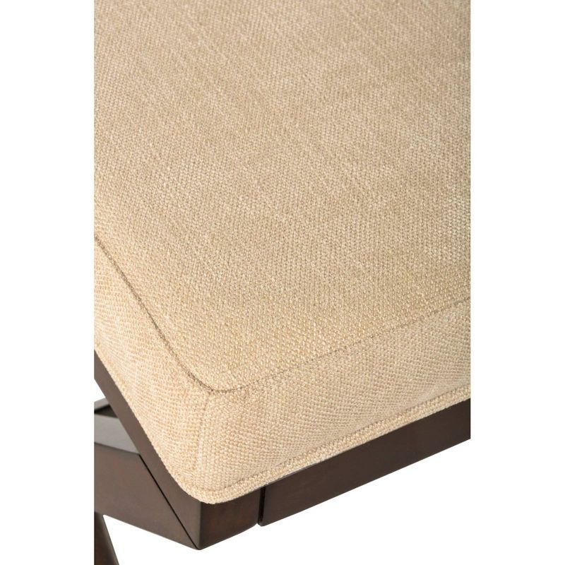 18.5" Morgan Backless Upholstered Wood Vanity Stool Golden Beige - Hillsdale Furniture