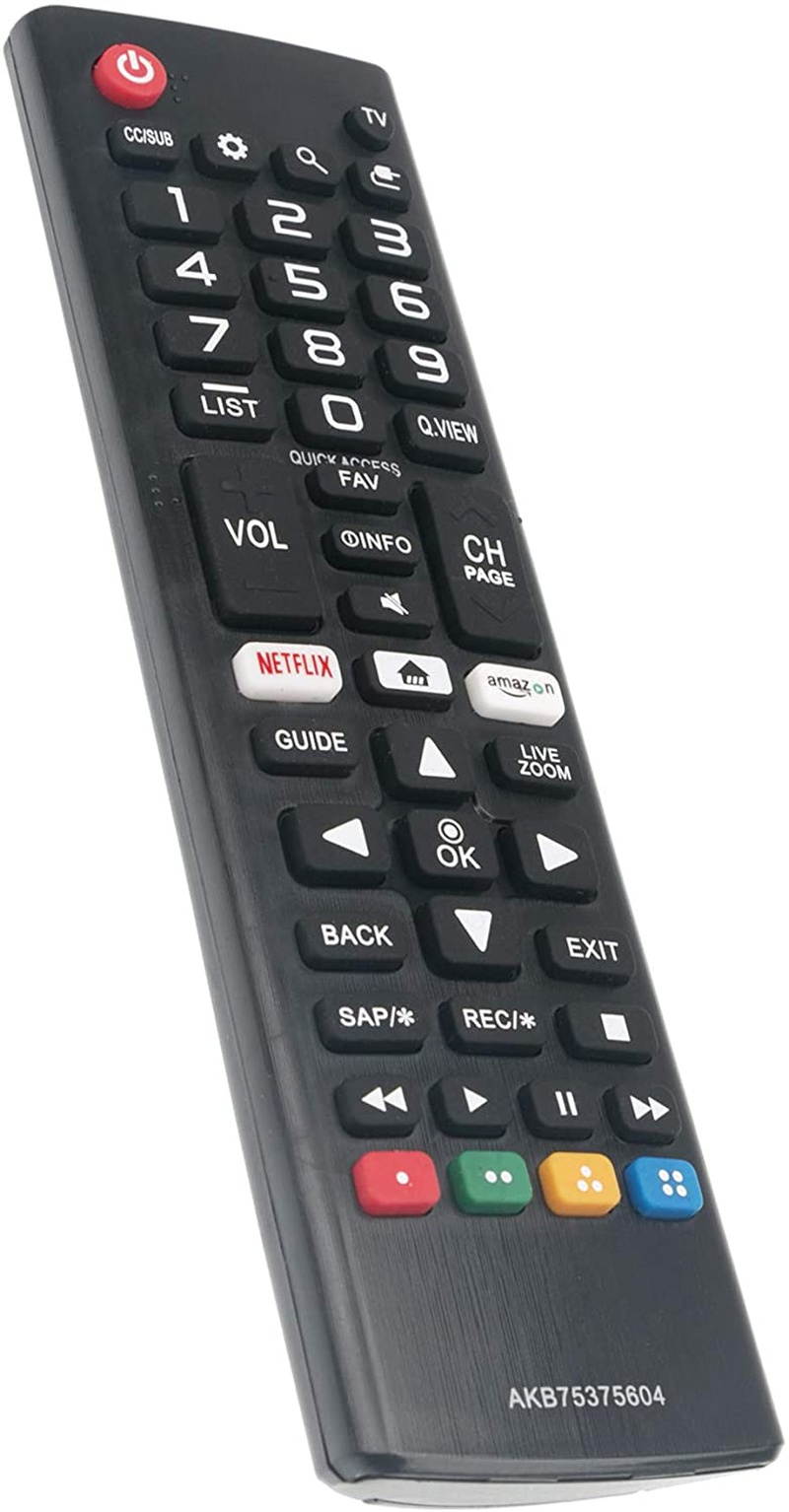 AKB75375604 Replace Remote Control Compatible with LG TV 32LK540BPUA 32LK610BBUA 32LK610BPUA 43LK5400PUA 43LK5700BUA 43LK5700PUA 43LK5750PUA 43UK6090PUA 43UK6200PUA 43UK6250PUB 43UK6300BUB 43UK6300PUE