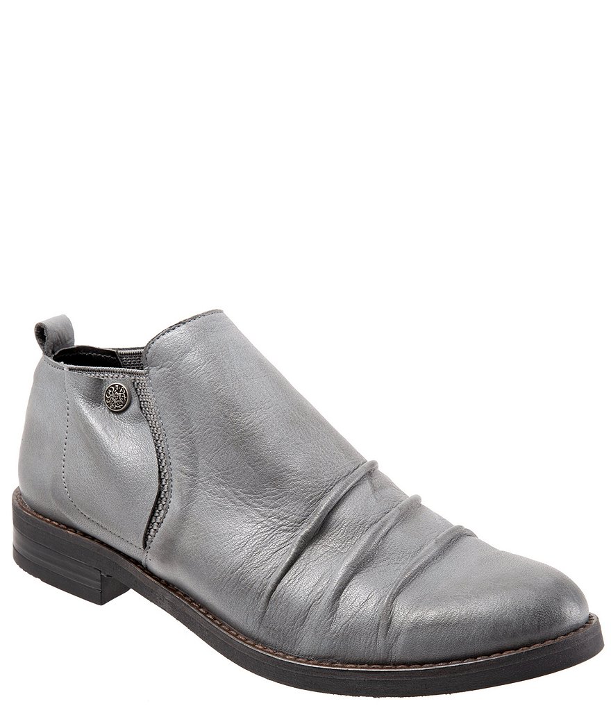 Bueno Pina Leather Ruched Slip-On Block Heel Loafers