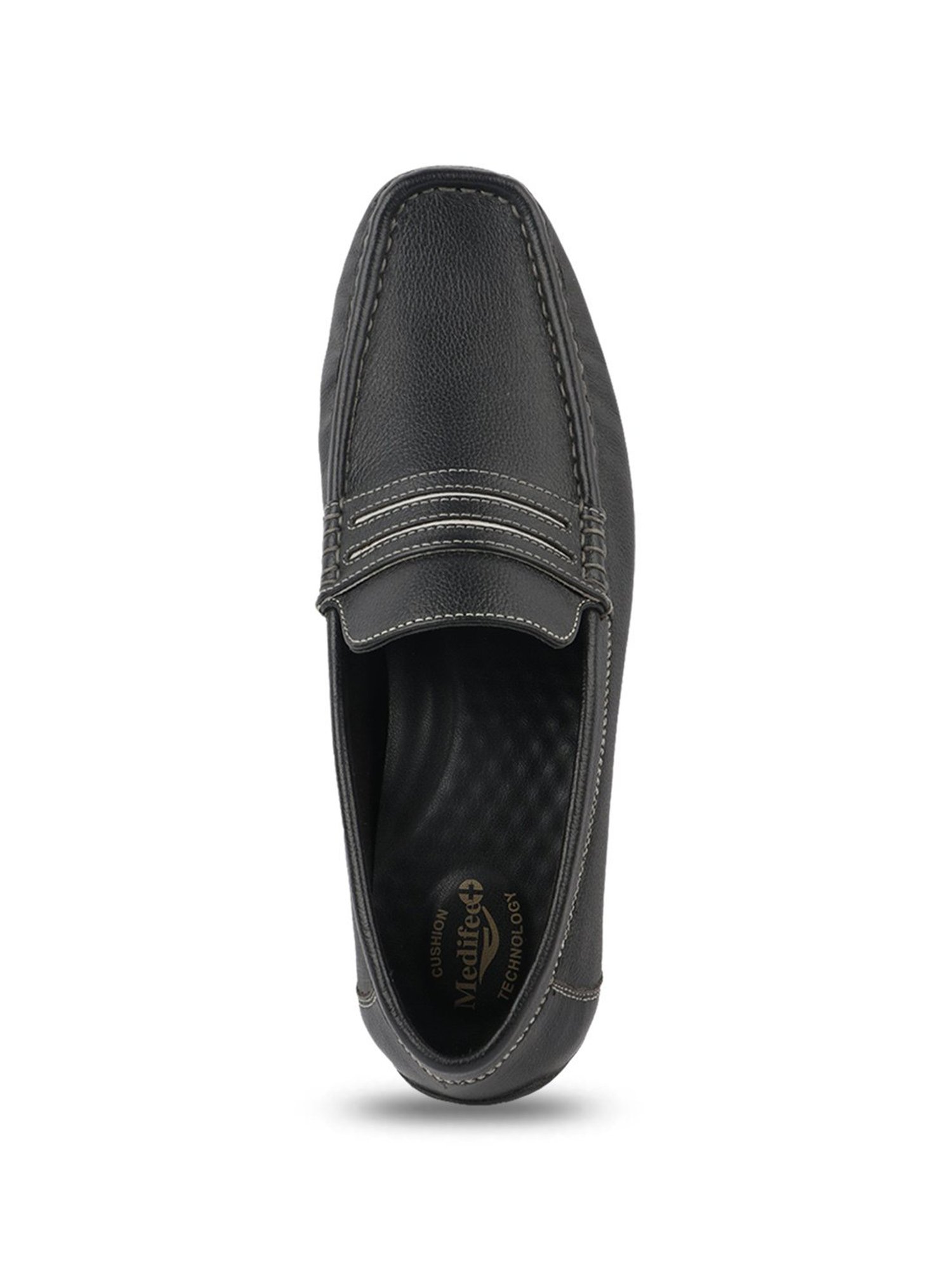 MediFeet Men's Black Casual Loafers