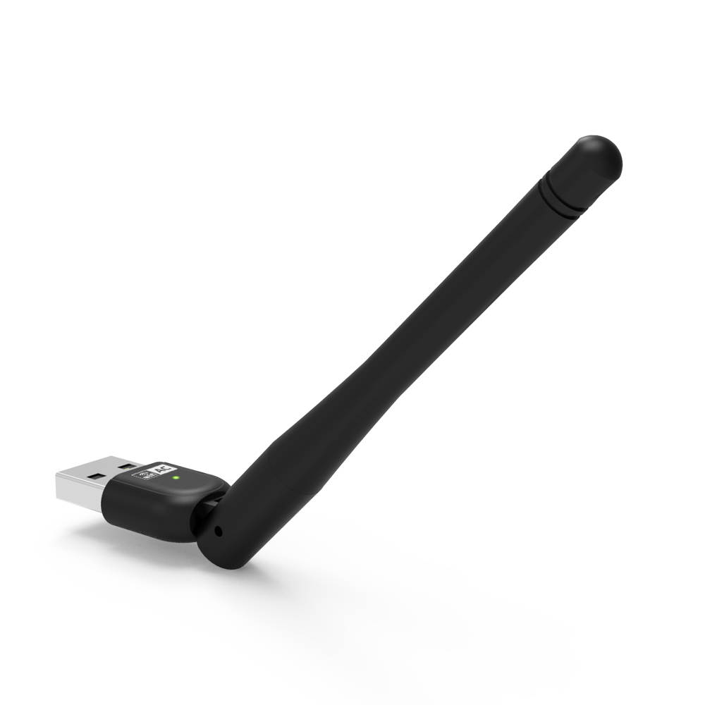Wavlink Portable Wireless USB Adapter Wi-fi Dongle AC600- 5dBi Antenna IEEE802.11AC Dual Band 2.4 GHz 150Mbps + 5GHz 433Mbps Wireless Wifi Ethernet Network LAN Card- Black