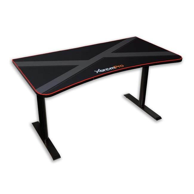 XtremPro 11159 Black Gaming Desk Table With 3 Monitor Display Area Mouse Pad