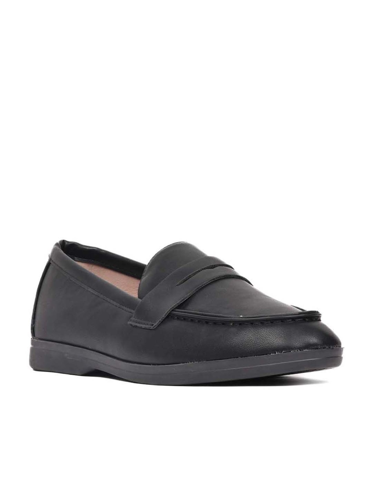 Jove Women's Black Casual Loafers