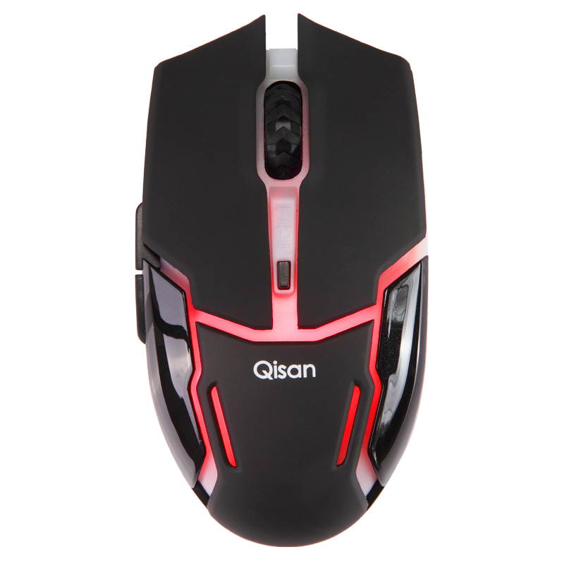 Qisan CrotalusII 1600DPI Wireless Gaming Mouse -  Black