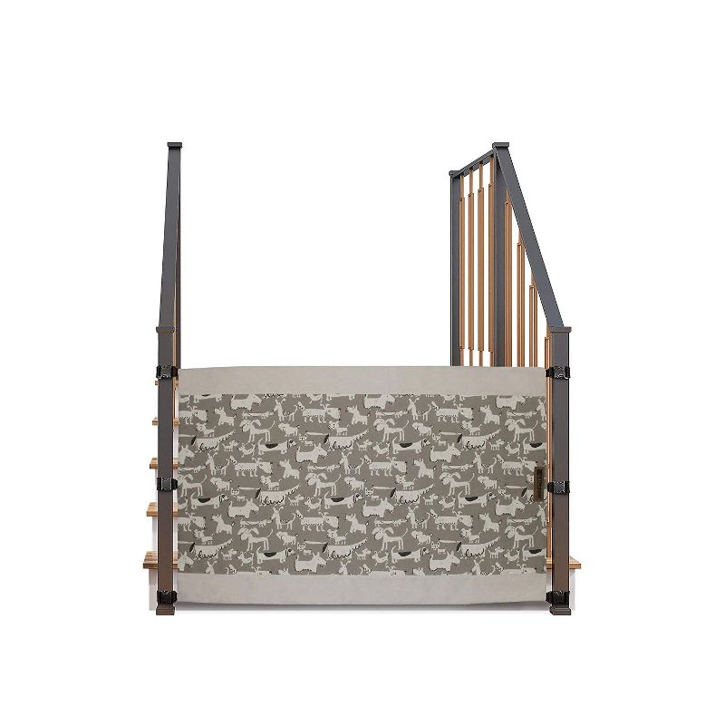 The Stair Barrier Portable Regular Banister to Banister Retractable Fabric Baby and Pet Safety Gate, 36 to 42 Inch, Just for Dogs
