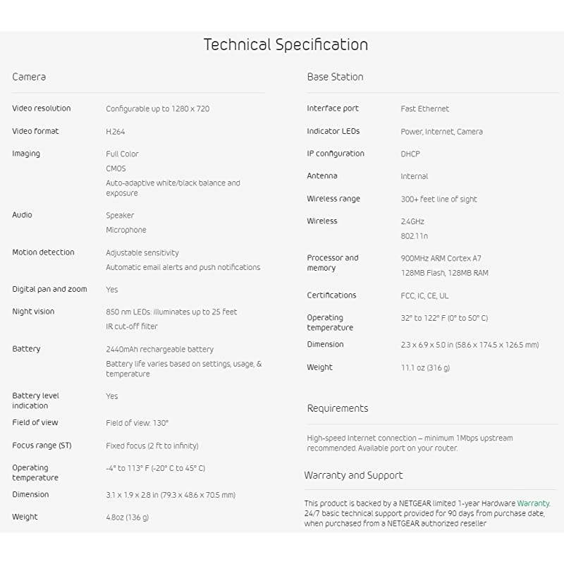 Pro Wireless Home Security Camera System with Siren | Rechargeable Night vision IndoorOutdoor HD Video 2Way Audio Wall Mount | Cloud Storage Included | 1 camera kit VMS4130