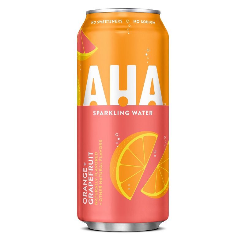 AHA Orange + Grapefruit Sparkling Water - 16 fl oz Can