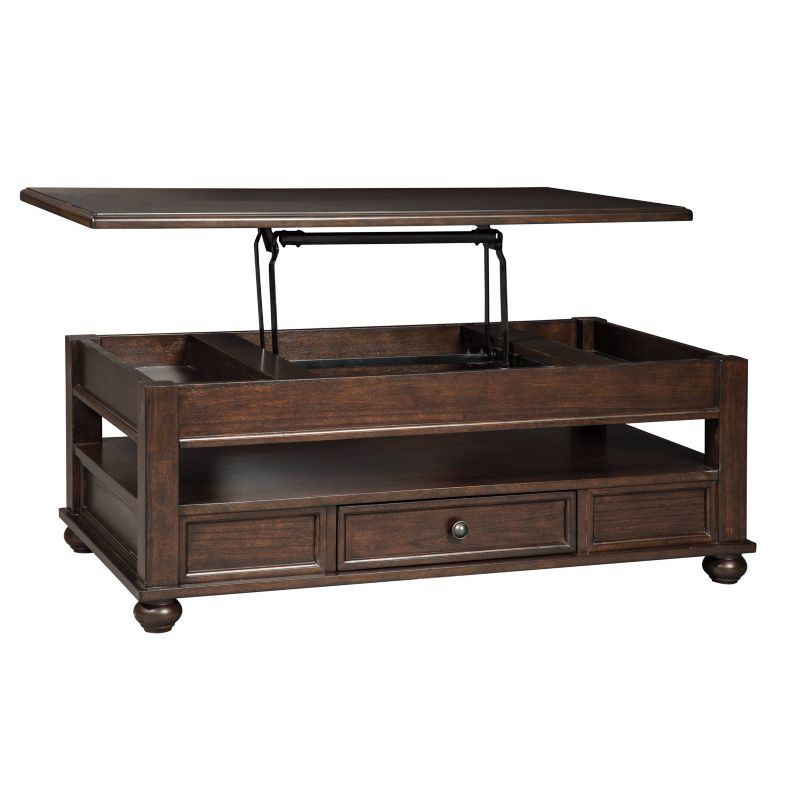 Barilanni Coffee Table with Lift Top Dark Brown - Signature Design by Ashley