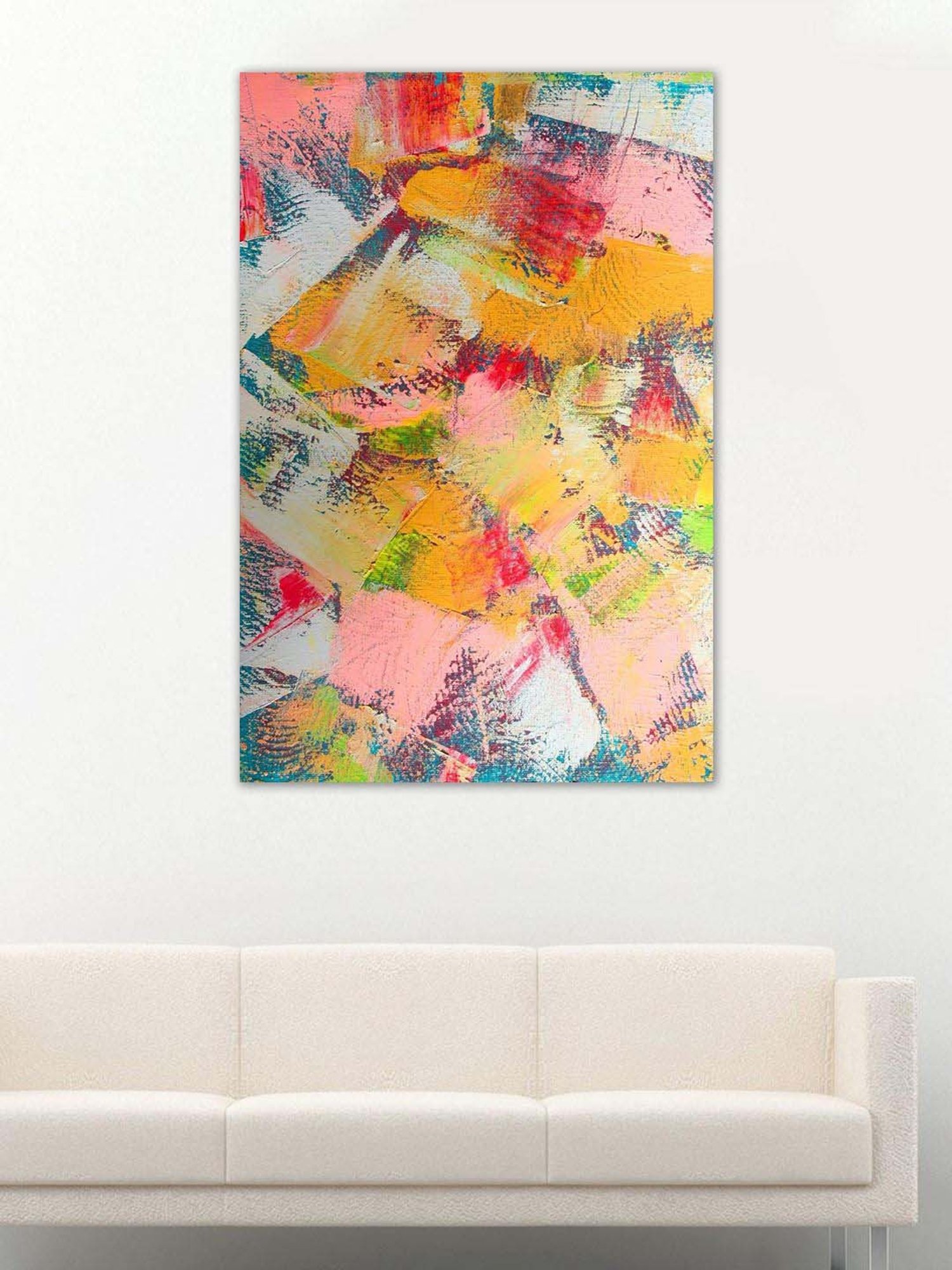 999store Multicolor Abstract Canvas Painting