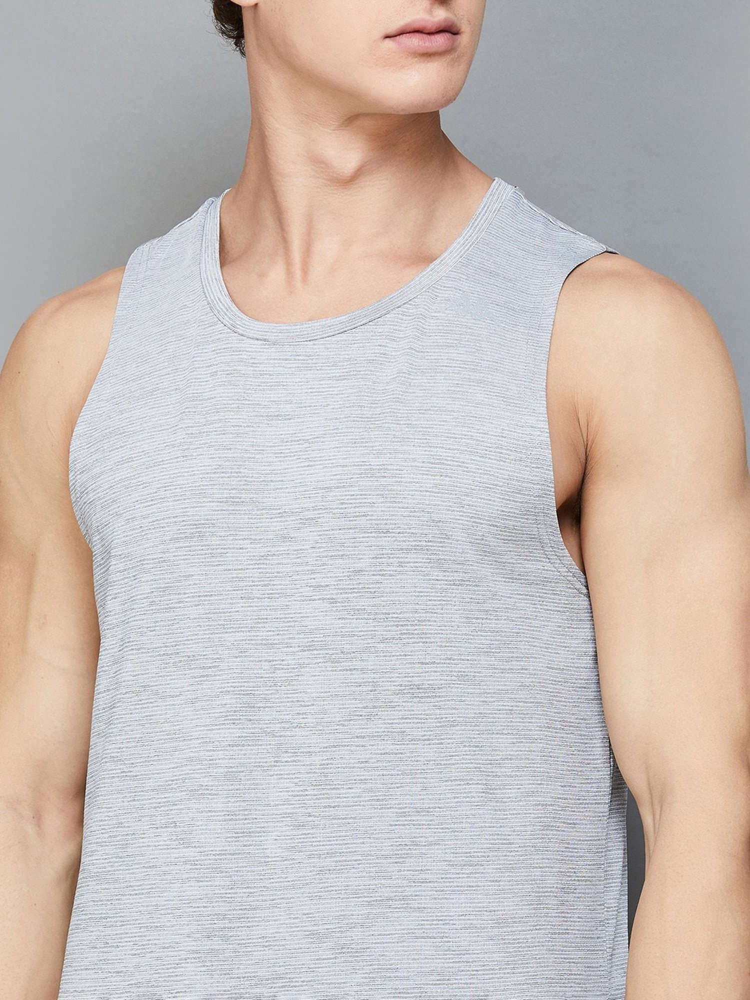 KAPPA Charcoal Regular Fit Sleeveless T-Shirt