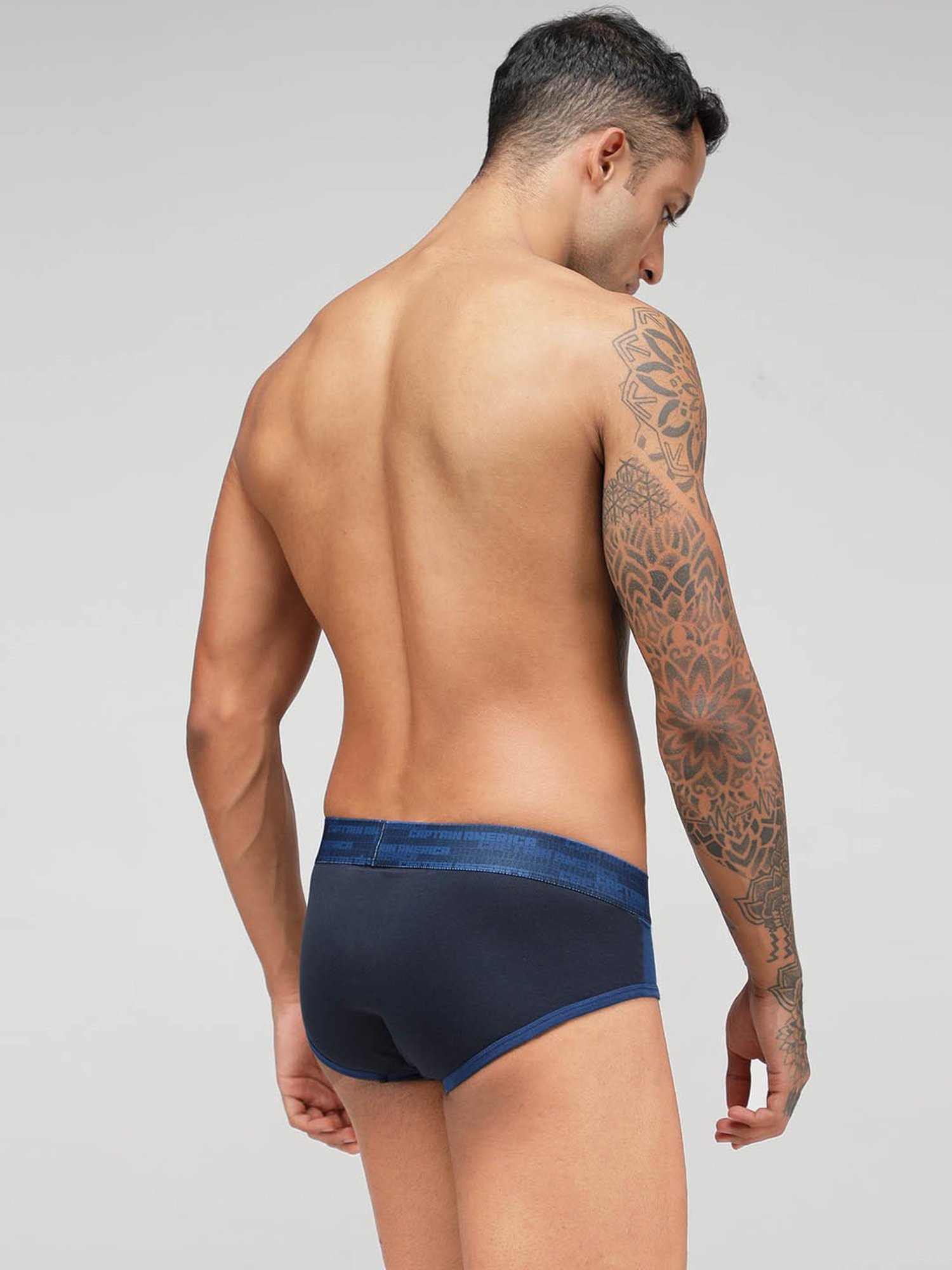 Zoiro Black Jaspe & Navy Jaspe Regular Fit Briefs - Pack Of 2