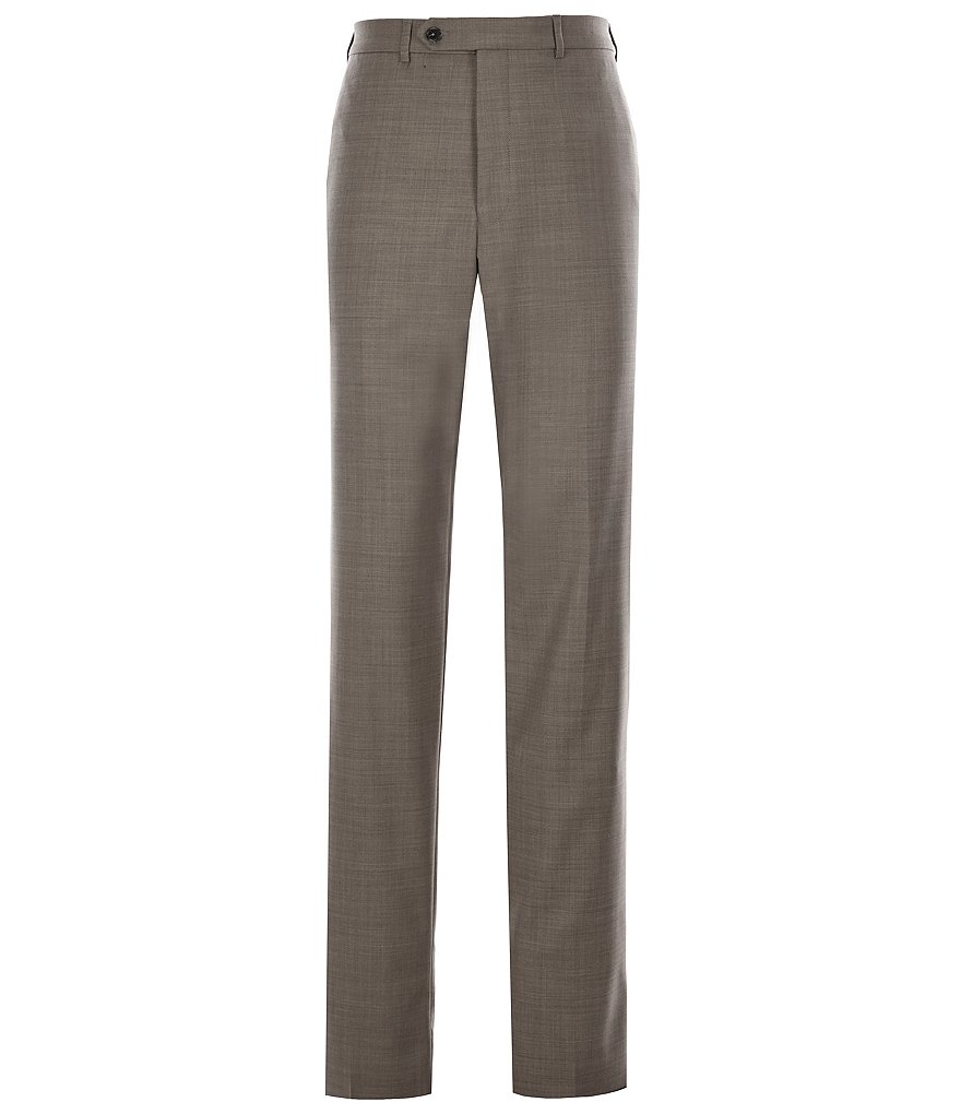 Cremieux Tailored Modern Fit Flat Front Sharkskin Dress Pants