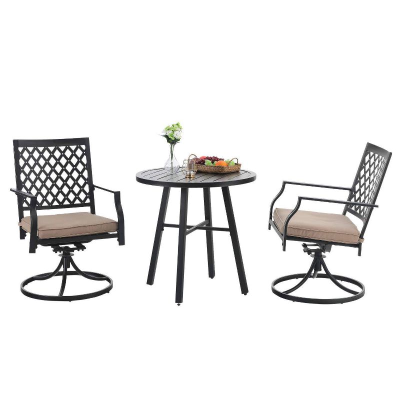 Circi 5pc Outdoor Dining Set - Black and Charcoal - CosmoLiving by Cosmoplitan