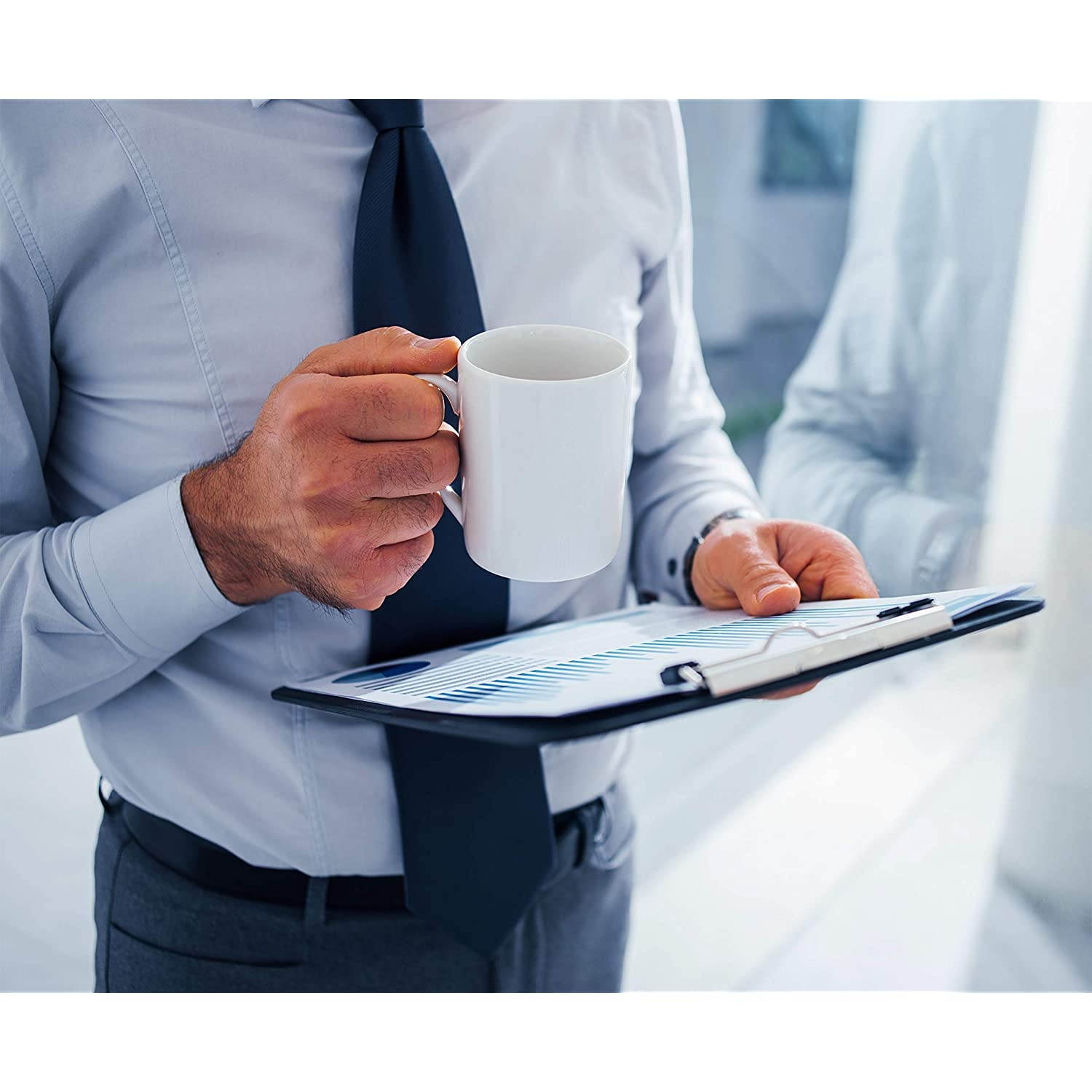 Black Plastic Clipboards, 12 Pack, Durable, 12.5 x 9 Inch, Low Profile Clip, by Better Office Products, Black, Set of 12