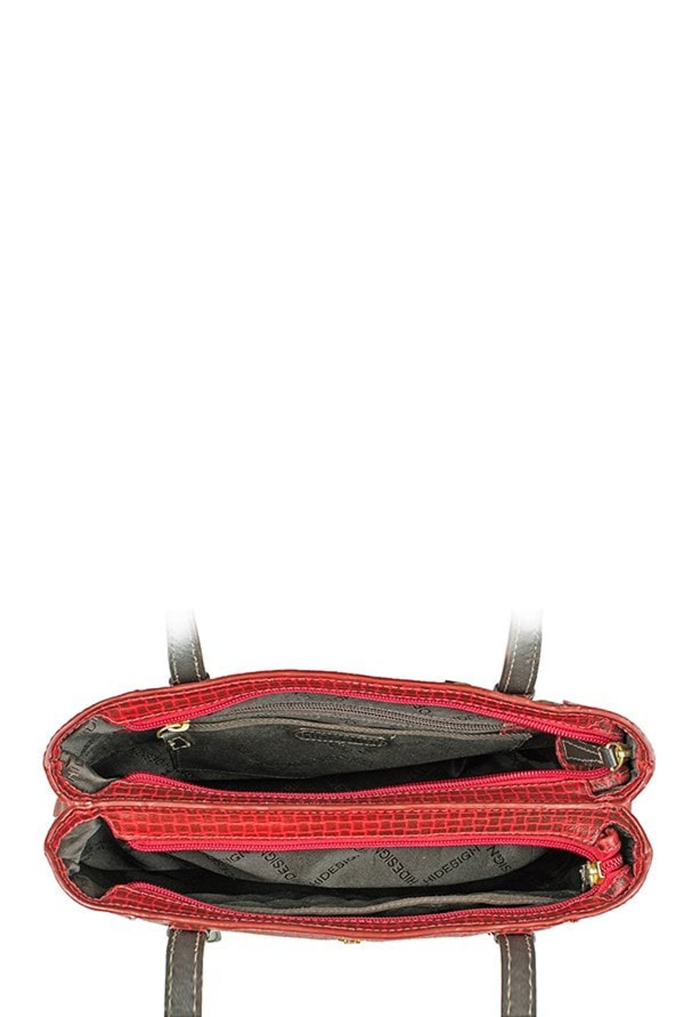Hidesign SB Leandra 2 Red Textured Leather Shoulder Bag