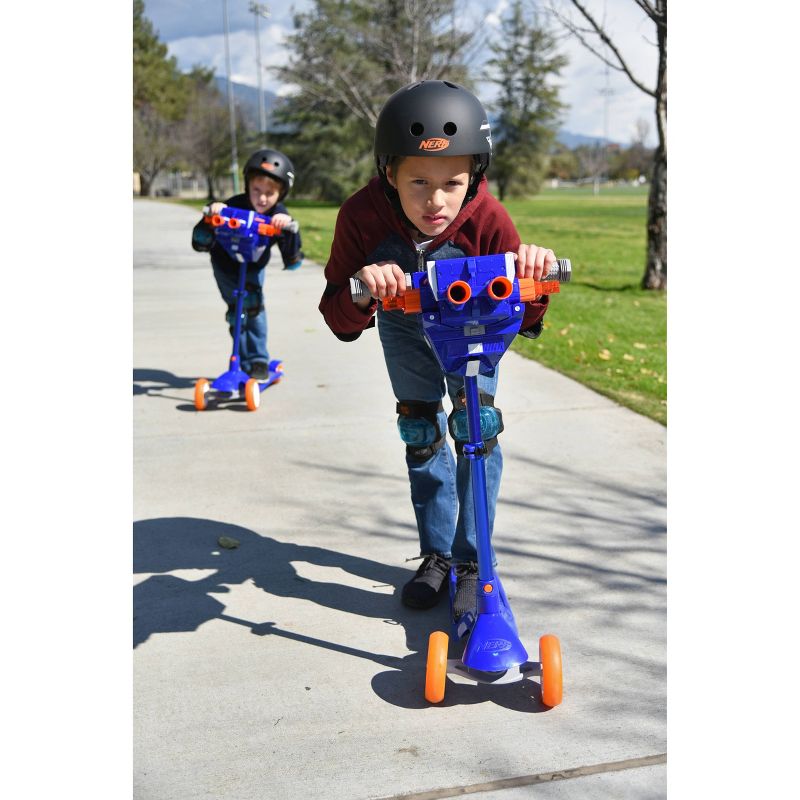 NERF  3-Wheel Blaster Scooter with Dual Trigger and Rapid Fire Action