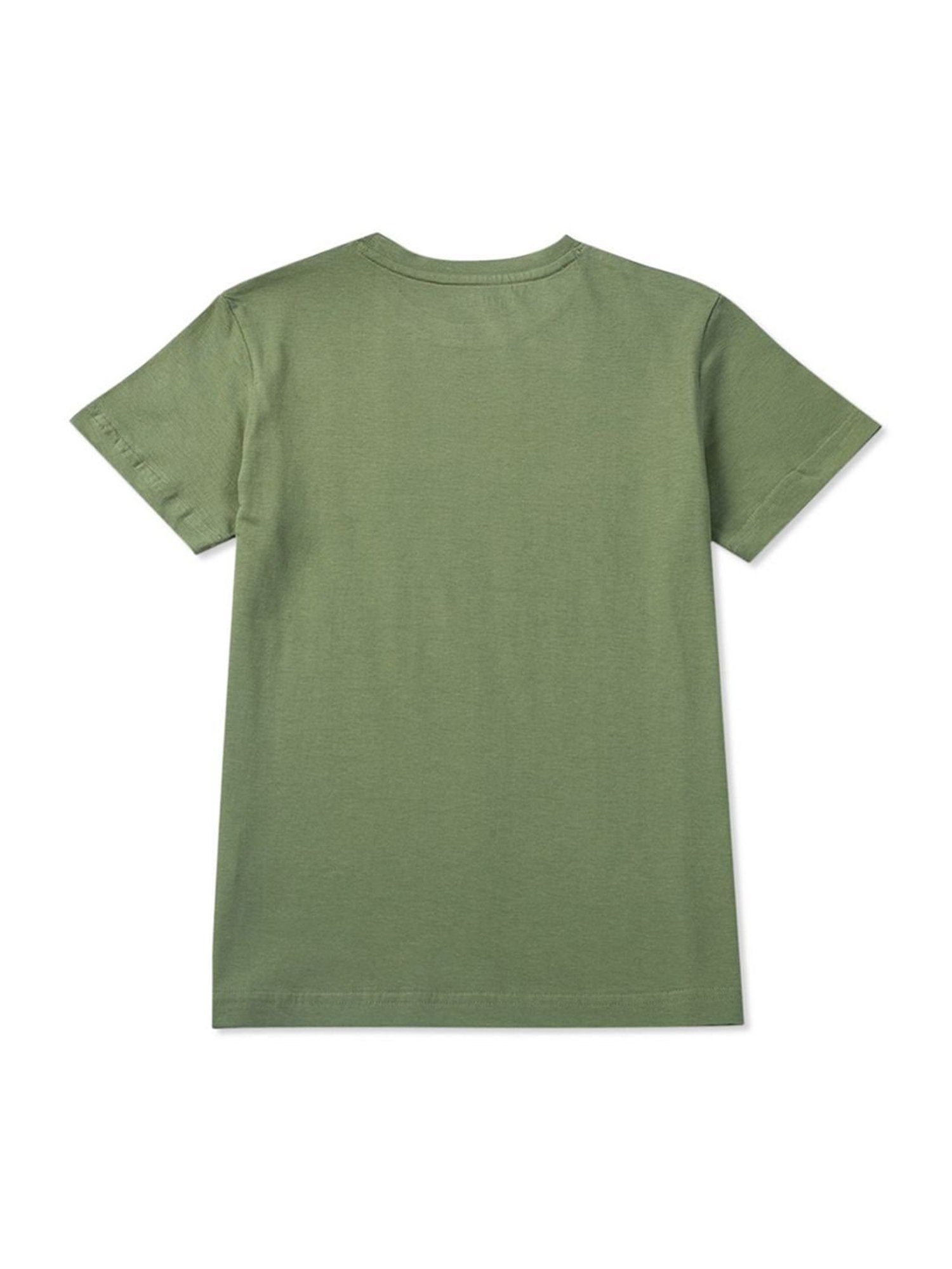 Palm Tree Kids Grey Cotton Printed T-Shirt