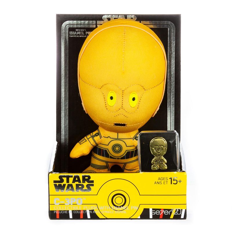 Seven20 Star Wars C-3PO Stylized 7 Inch Plush With Enamel Pin
