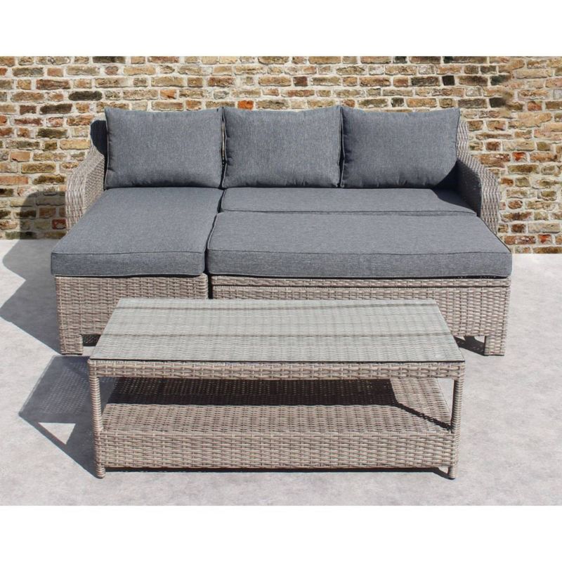 Canyon Bay 2pc Loveseat Daybed Combo - Gray - Courtyard Casual