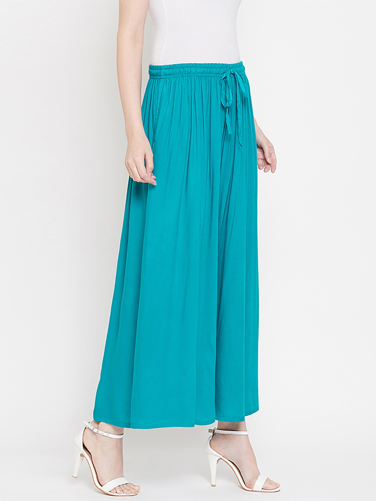 Castle Blue Regular Fit Palazzos