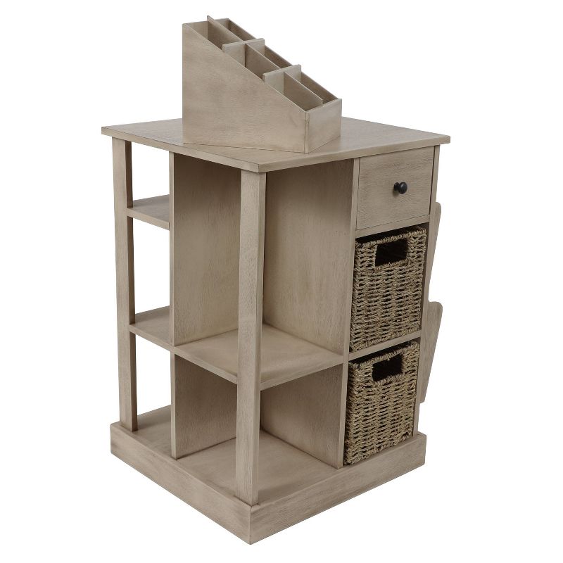 Nora Accent Table Stand White - Décor Therapy