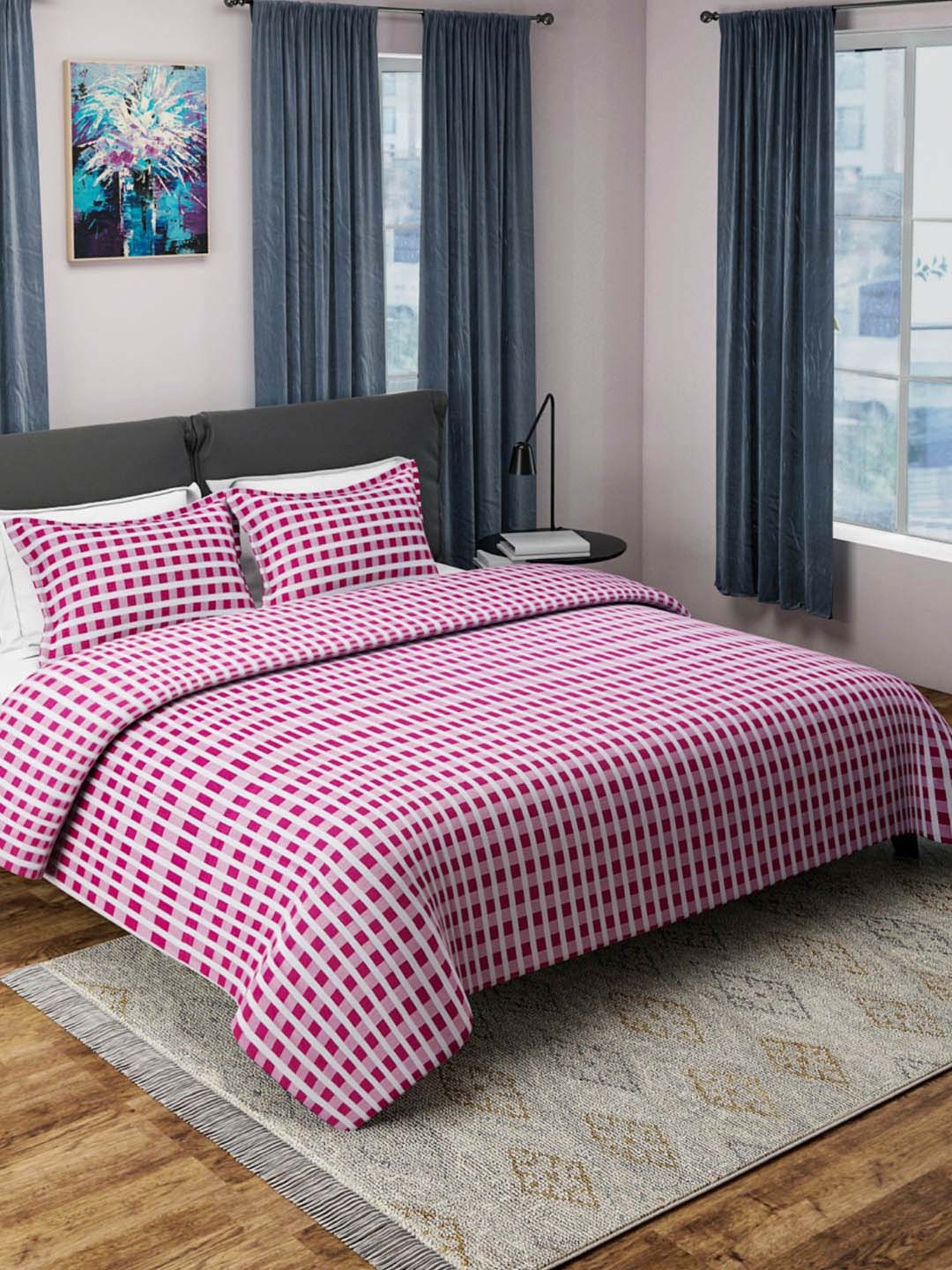 Romee Red 170 TC Bed Sheet Set