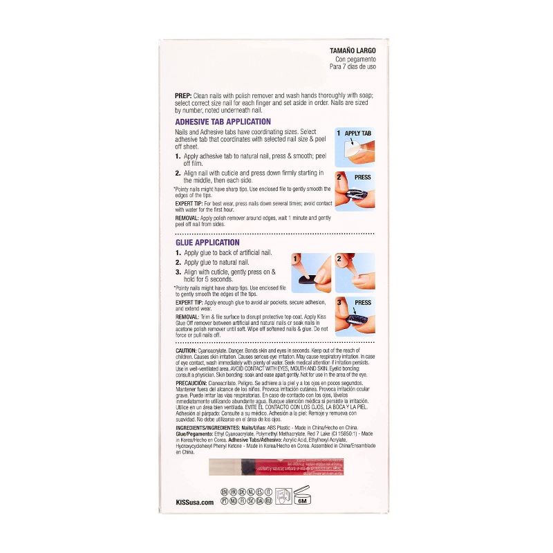 Ardell Nail Addict Blush False Nails Geometric Crystals - 24ct