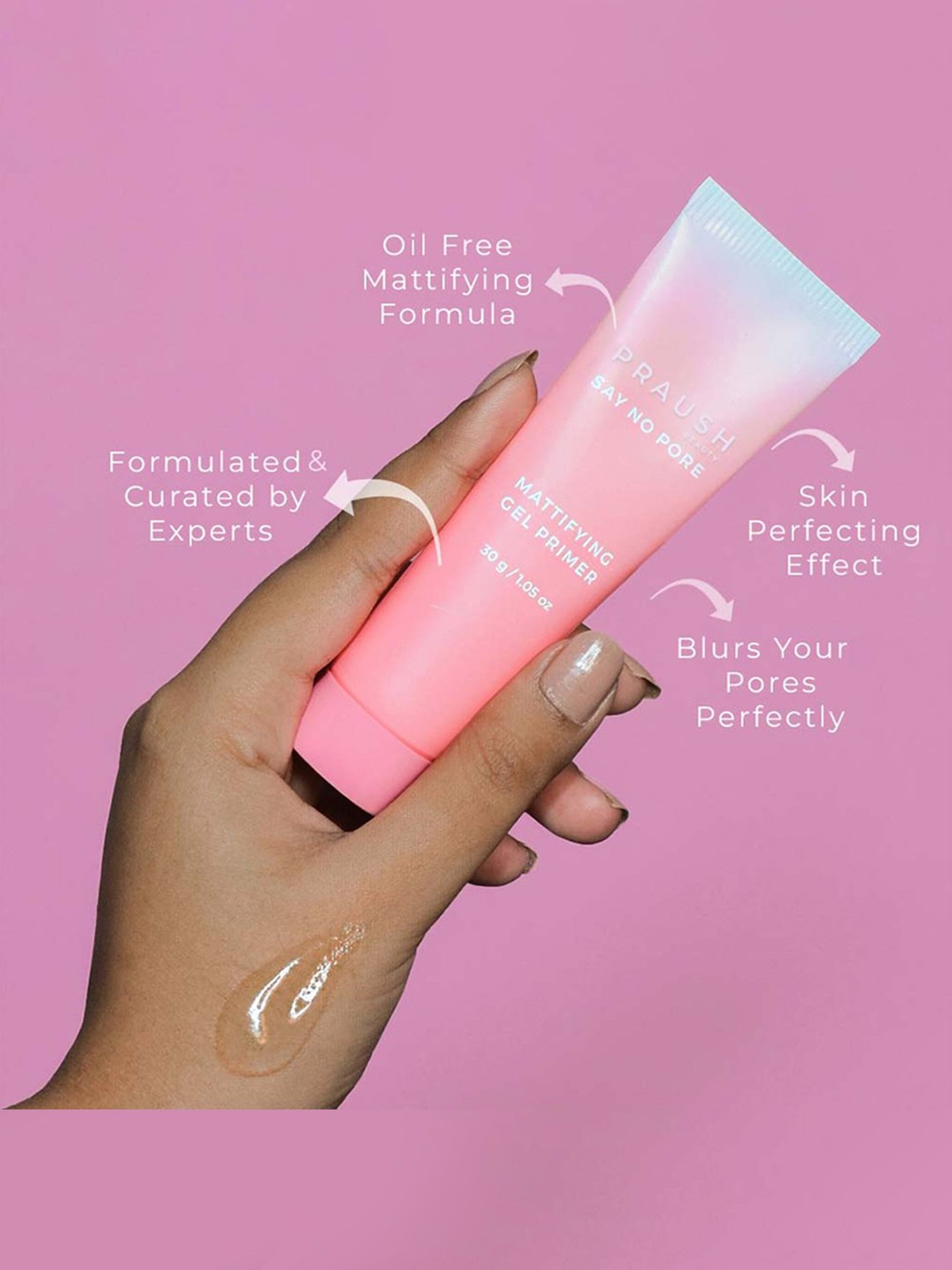 Praush Beauty Say No Pore Mattifying & Skin Perfecting Gel Primer - 30 gm