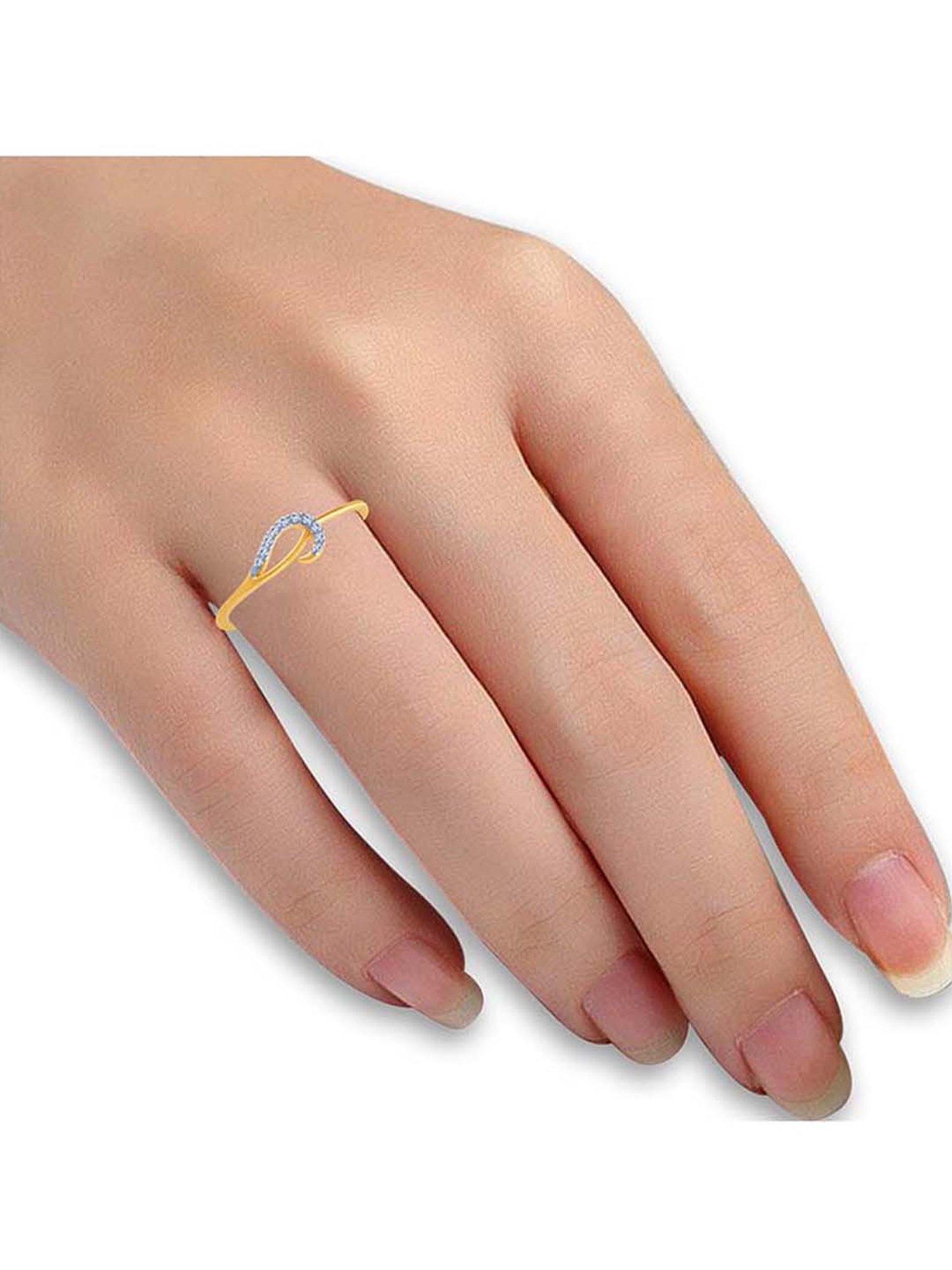 Mia By Tanishq Nature's Finest 14k Yellow Gold Radiant Sp Elegance Diamond Ring