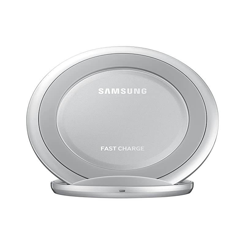 Qi Certified Fast Charge Wireless Charging Pad + Stand - Supports wireless charging on Qi compatible smartphones - Silver