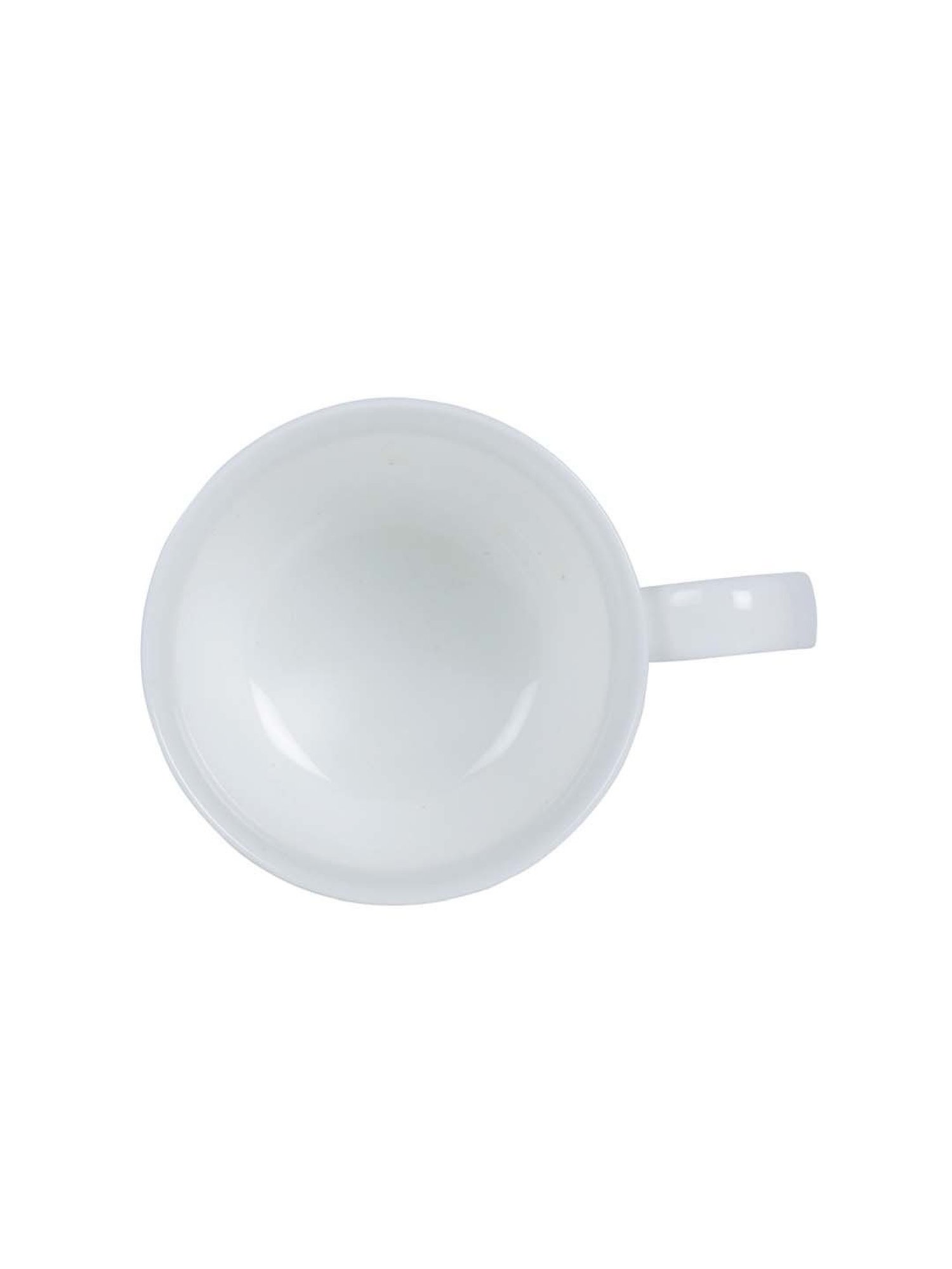 MONNO Cupola White Bone China Coffee Mug (375 ml) -Set of 2