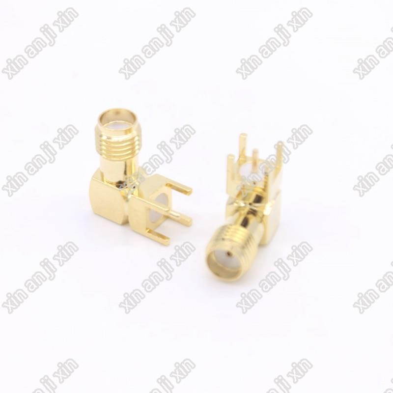 The factory sales 10PCS SMA Female RIGHT Angle Solder PCB Mount RF Connectors SMA Female Jack Receptacle Solder fast ship