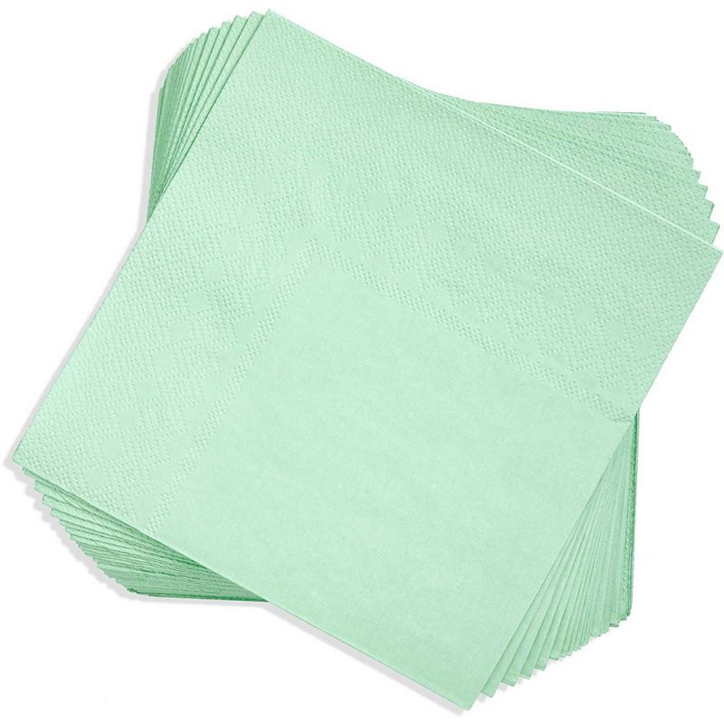 Juvale 100-Pack Mint Green Disposable Paper Napkins Party Supplies 6.5 In