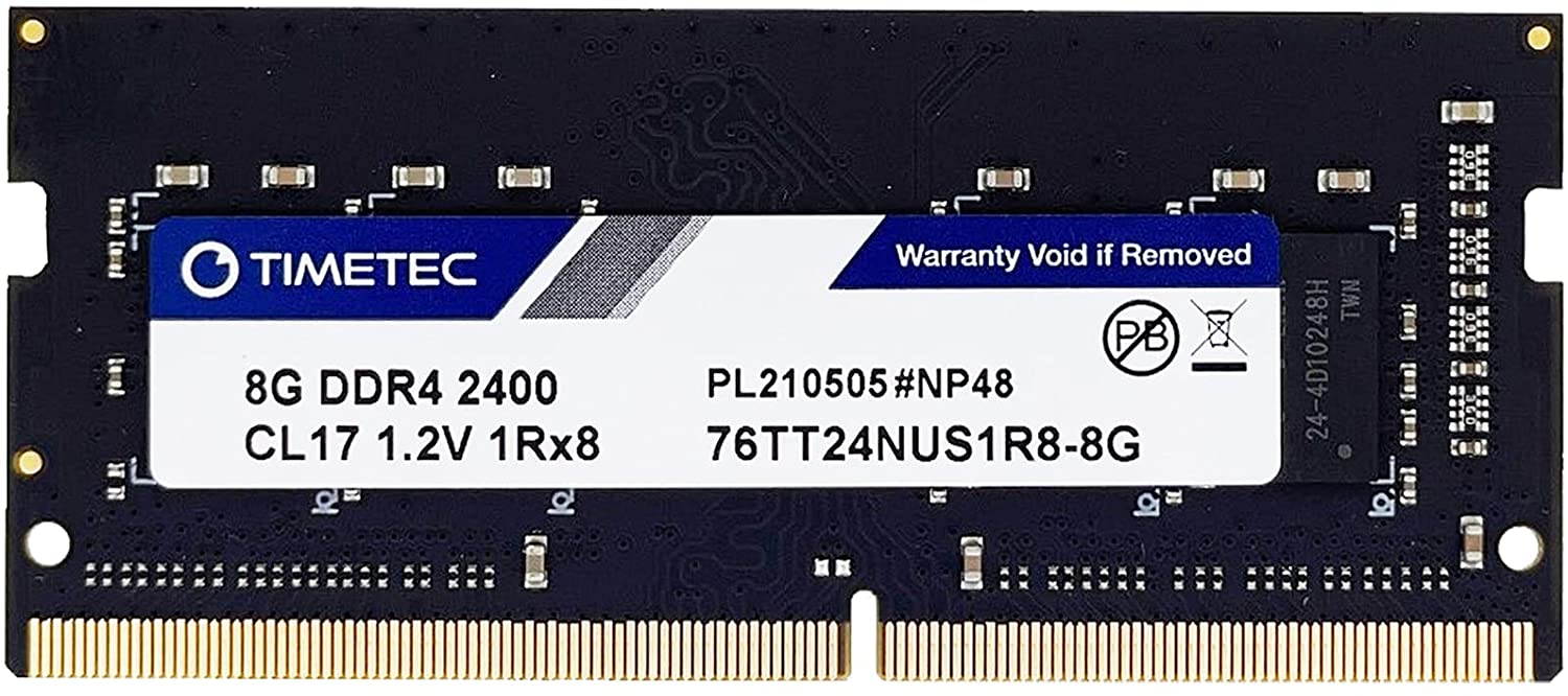 Timetec Hynix IC 8GB DDR4 2400MHz PC4-19200 Unbuffered Non-ECC 1.2V CL17 1Rx8 Single Rank 260 Pin SODIMM Laptop Notebook Computer Memory RAM Module Upgrade (8GB)