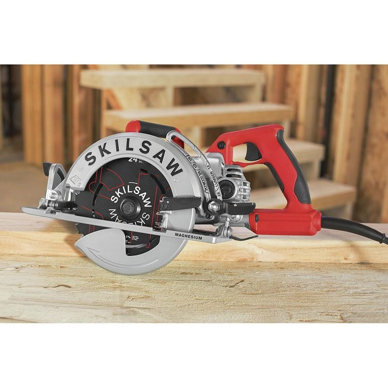 SKILSAW SPT77WML-01 7-1/4 in. Lightweight Magnesium Worm Drive Circular Saw with Carbide Blade