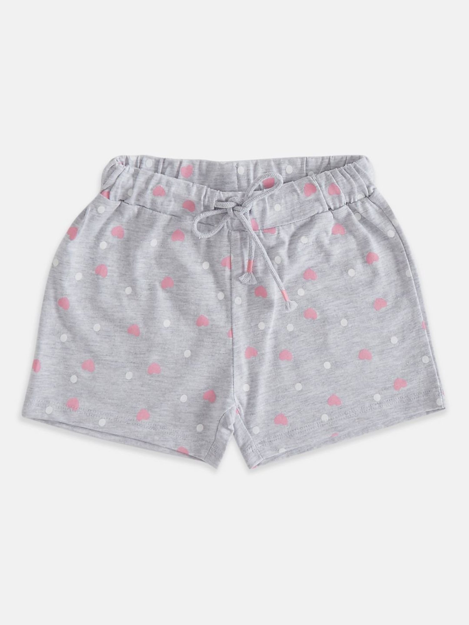 Jockey Girls Black Printed Shorts