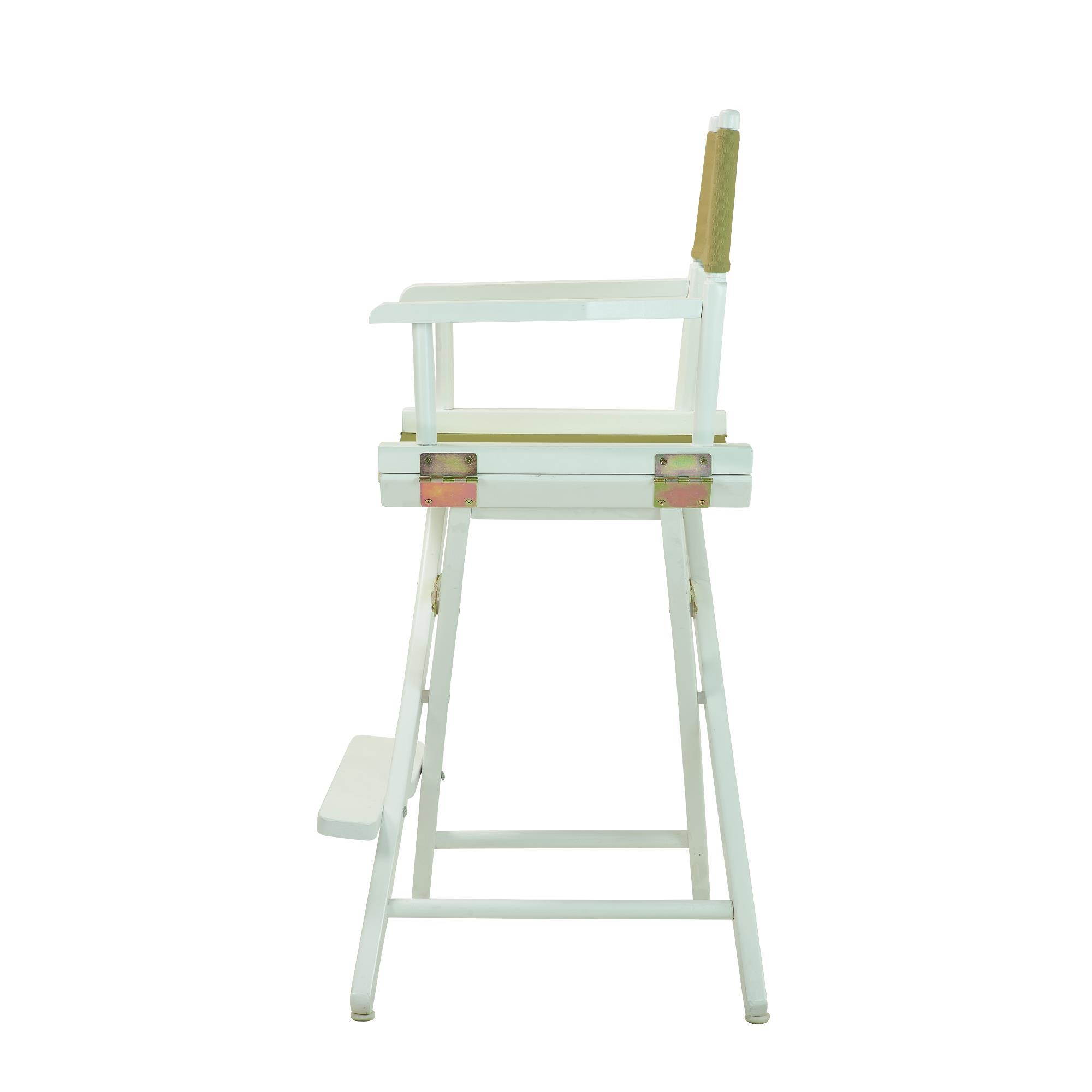 Casual Home 220-01-021-100 24 in. Directors Chair White Frame with Olive Canvas