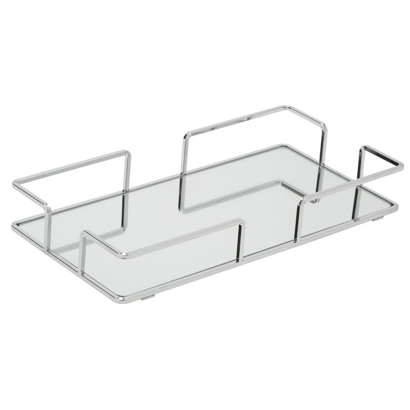 Bathroom Tray Silver - Home Details