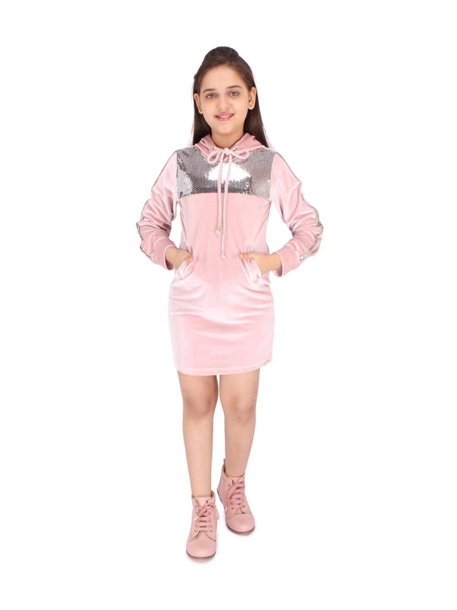Cutecumber Kids Pink Regular Fit Dress