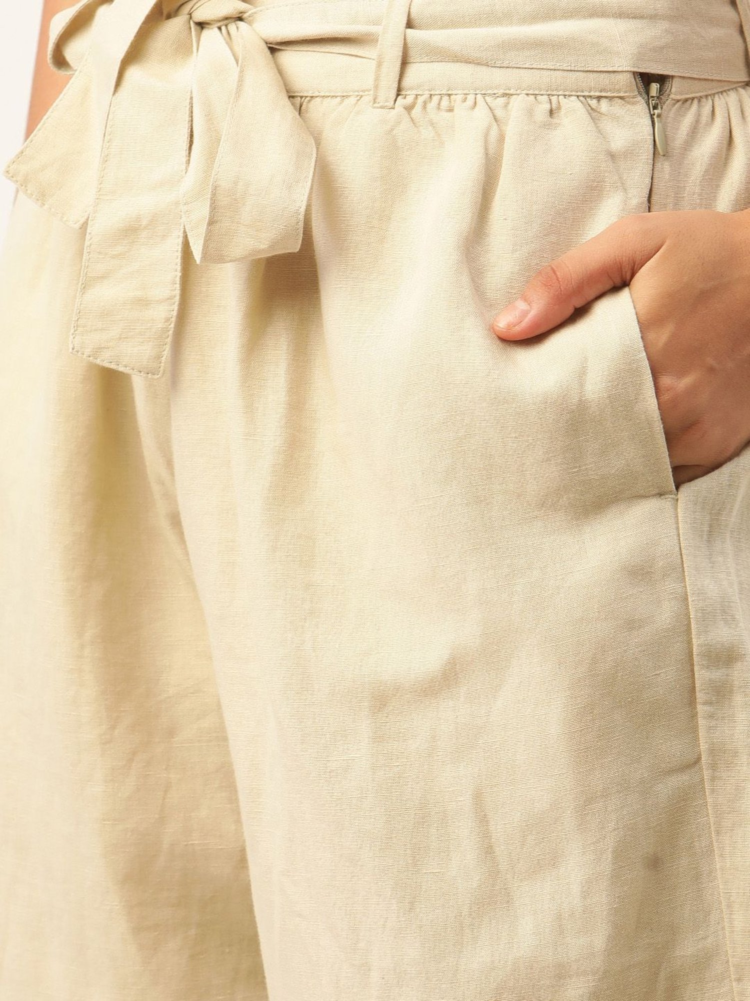 Rooted Cream Regular Fit Trousers