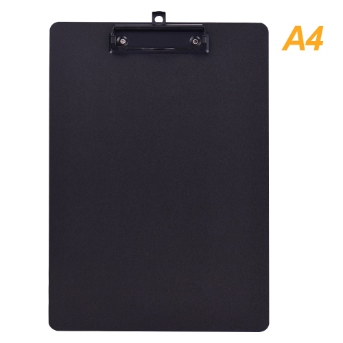 A4 Size Plastic Clipboard Writing Pad Board Low Profile Clip Document Holder with Hanging Hole for Students School Office