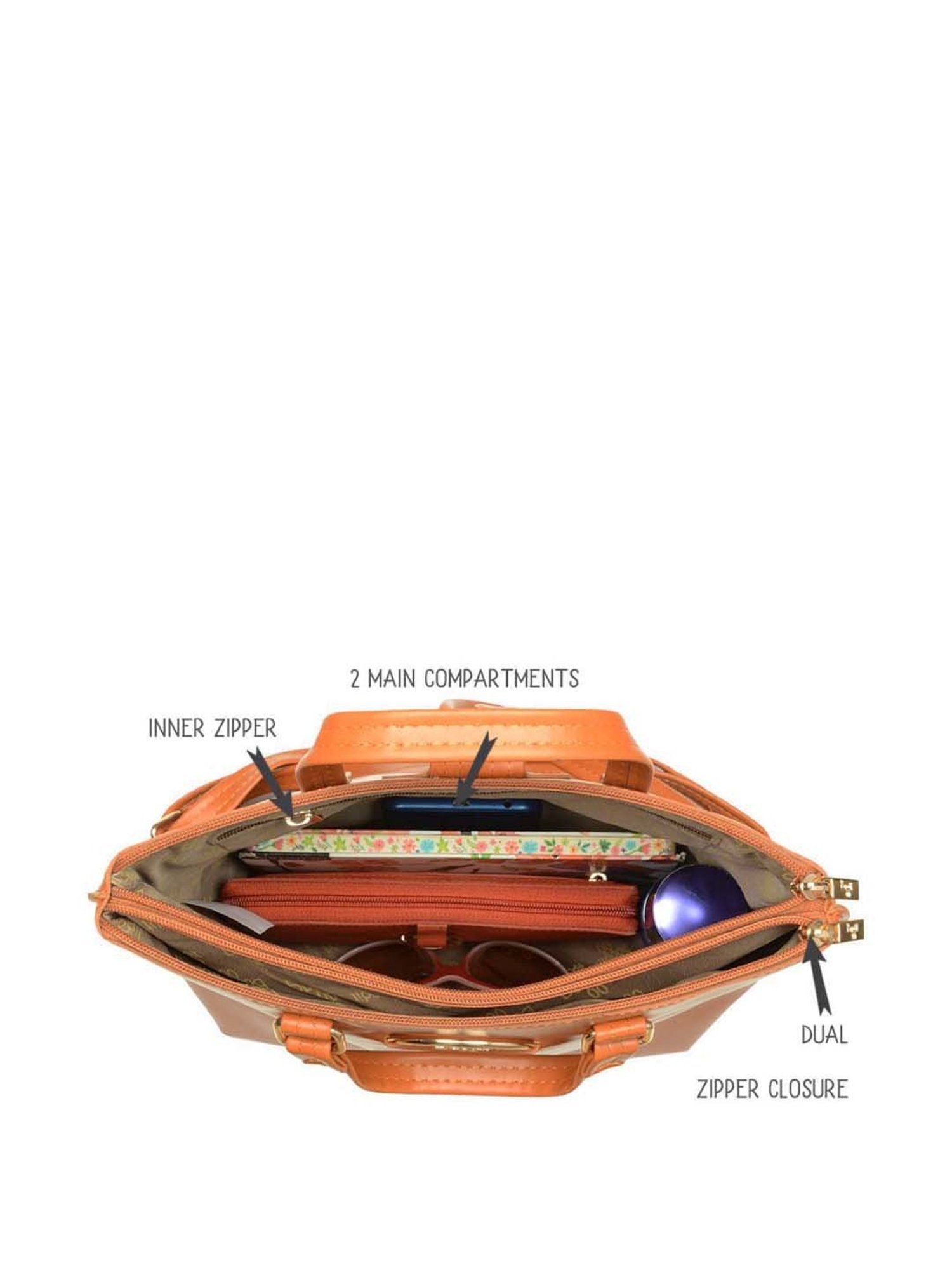 Baggit Tan Solid Medium Convertible Backpack