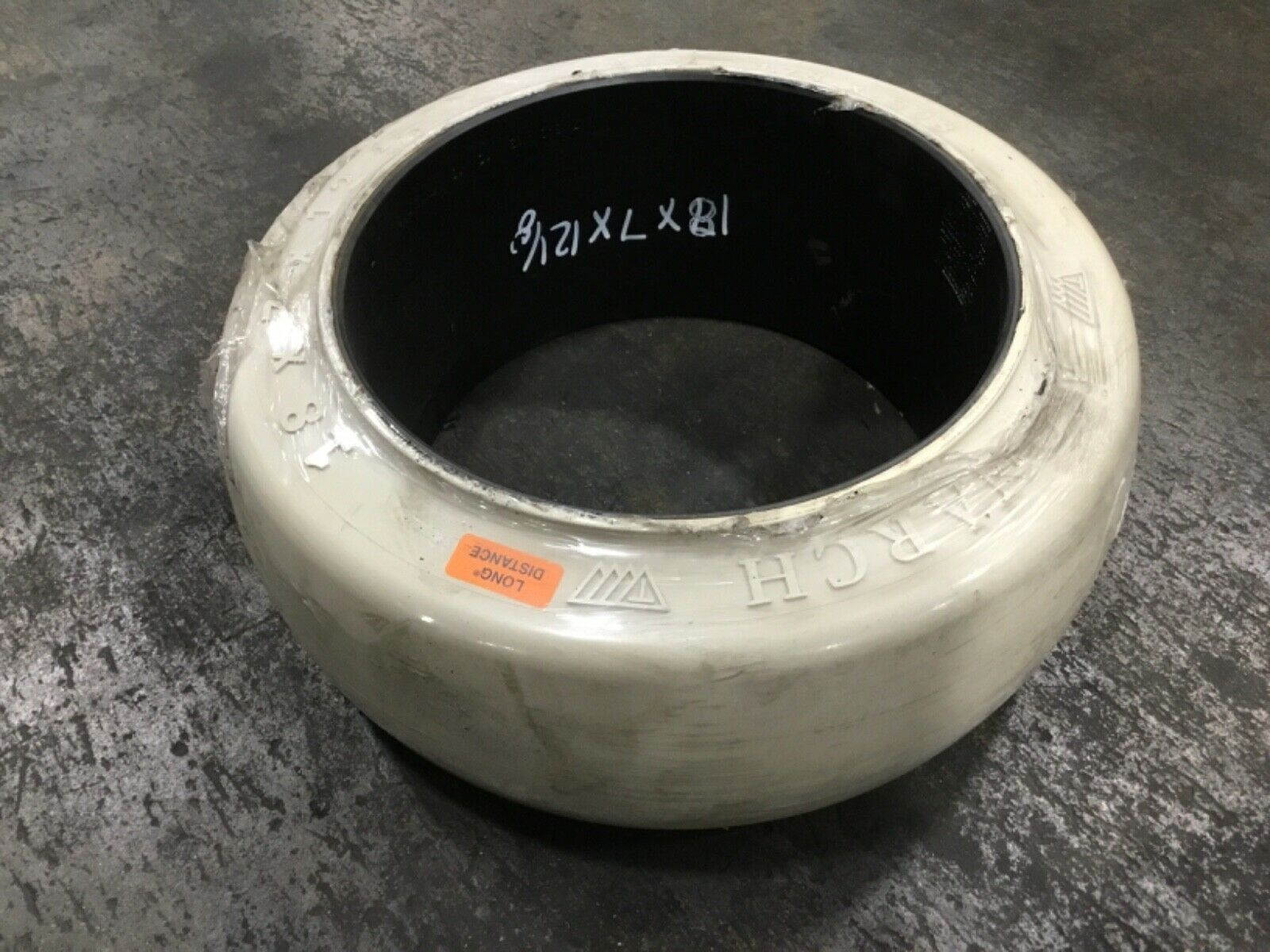 18x7X12 1/8 Monarch Forklift Tire Solid Smooth Press On Non Marking #T173